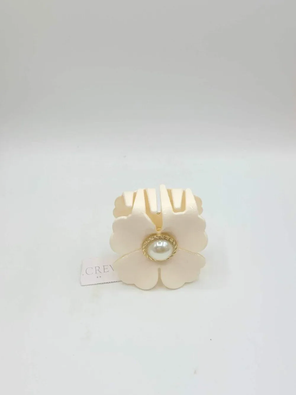 J Crew Factory White Flower Hair Claw Clip NWT